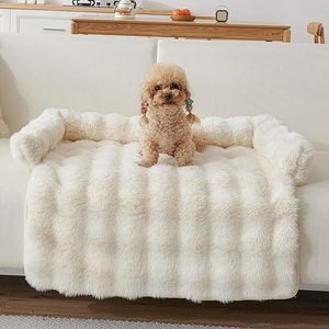 <span class=keywords><strong>Plus</strong></span> Faux Fur Grey Rabbit Fur Funda impermeable para cama de perro Manta para mascotas con parte trasera antideslizante para muebles Cama Sofá para perros y gatos - Product Image 4