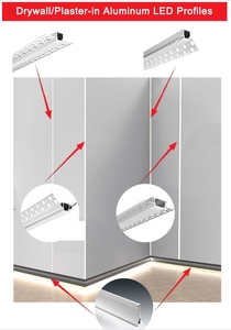 Dải Thạch Cao Bằng Nhôm Chiều Cao 14Mm Dải <span class=keywords><strong>LED</strong></span> Trần Trần Tường Vách Thạch Cao Lõm Có Đèn <span class=keywords><strong>LED</strong></span> Trần - Product Image 5