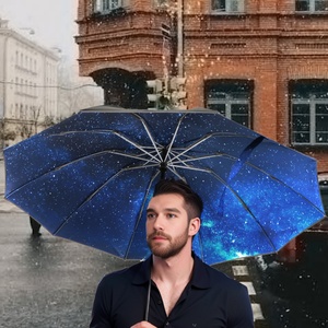 Custom Logo Mini Iron Frame UV Protection Automatic Manual Control Glass Fiber Ribs Compact All-Season Sun <b>Umbrella</b> Promotional - Product Image 5