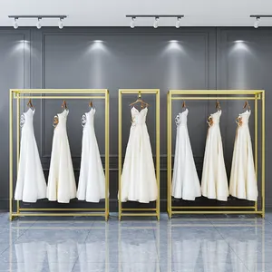 Professional custom retail store clothes rack wedding dress display thickened metal material