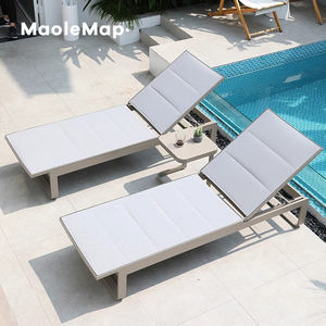 Cama de playa nórdica café patio sombrillas y bases ratán tumbona sombrillas al aire libre chaise lounge <span class=keywords><strong>tumbonas</strong></span> muebles de <span class=keywords><strong>piscina</strong></span> - Product Image 5