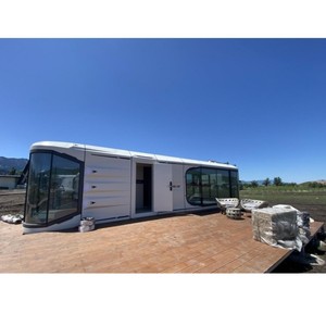 Cabina portátil con cocina para <span class=keywords><strong>tierra</strong></span> sin usar Z5 Living Pod retráctil Sunroom Apple Cabin 20ft Capsule House - Product Image 3