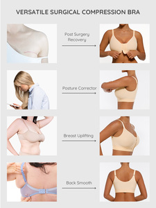 Hexin Wholesale Shapewear Comfortable <strong>Bra</strong> <strong>Wireless</strong> Women Front Closure Full Coverage Compression <strong>Push</strong> <strong>up</strong> <strong>Bra</strong> Women Everyday <strong>Bras</strong> - Product Image 2