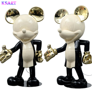 Sculpture en résine pop art moderne poupée de dessin animé <span class=keywords><strong>Mickey</strong></span> pour enfants ornement de grande valeur <span class=keywords><strong>Mickey</strong></span> Mouse - Product Image 6