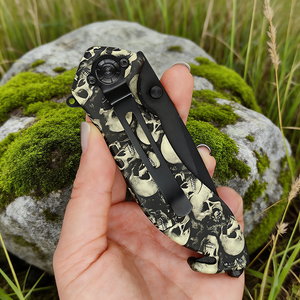 Navaja Plegable Multiusos de Acero Inoxidable con Mango de Aluminio, Cuchillas Afiladas, Cuchillos para Acampar al Aire Libre, Personalizables OEM - Product Image 6