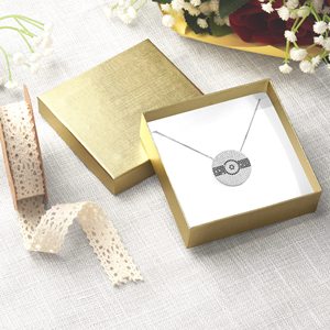 Scatole Regalo in Cartone Dorato con Coperchio, Riempite di Cotone, <span class=keywords><strong>per</strong></span> Confezionamento ed Esposizione di Gioielli - Product Image 5