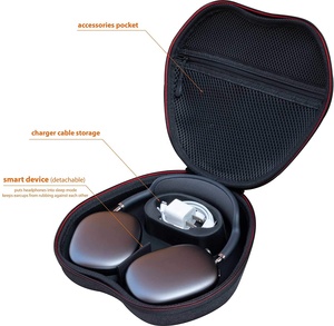 Étui intelligent personnalisé pour casque d'écoute en EVA pour pommes Air Pods <span class=keywords><strong>Max</strong></span> avec mode veille Sac de rangement pour housse de voyage portable - Product Image 3