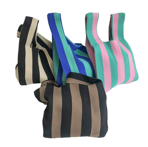 Women's Fashion Knitted Stripe Bags <b>Small</b> Knitted Tote <b>Handbags</b> Bag - Product Image 6