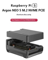 Casing Aluminium Argon NEO 5 Berkualitas Baik dengan Kipas Pendingin PWM Mendukung Ekspansi Kartu SD untuk Raspberry Pi 5