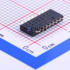 DHN-08-V-T/R DIP Switch SMD-16P,4.5x11.4mm Switch Flat Toggle, Groove Type Single Pole Single Throw 8 1.27mm - Product Image 2