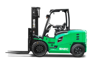 Slimme, zware, geautomatiseerde elektrische vorkheftrucks van 6-10 ton met lithium-batterij en massieve banden te koop - Product Image 2