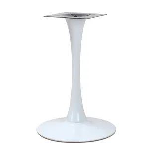 Bases For Round Table Custom Table Legs Iron Metal Tulip Table Base Coated White For Round Table