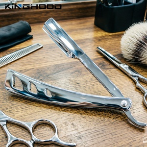 Navaja de <span class=keywords><strong>Afeitar</strong></span> Recta Magnética de Una Sola Hoja con Logotipo Personalizado, Navaja de <span class=keywords><strong>Afeitar</strong></span> Plegable Negra para Hombre, para Salón de Belleza - Product Image 4