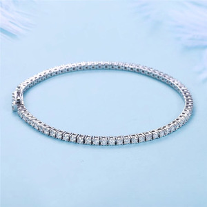 Bracelet de tennis pour femmes, en or véritable, diamant naturel, oem, bijoux tendance, 18k, 2022 - Product Image 1