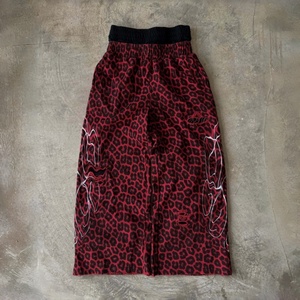 <span class=keywords><strong>Pantaloni</strong></span> Larghi da Uomo Personalizzati con Stampa Leopardata Rossa, Effetto Tatuaggio, Stile Streetwear, Doppio Elastico in Vita - Product Image 2