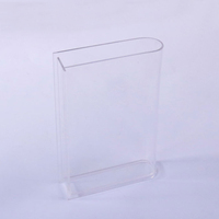 Vase à fleur acrylique clair de livre, support de fleur acrylique clair en forme de livre