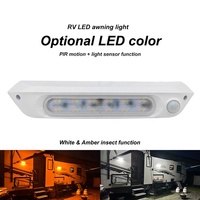 Lumière LED pour auvent de camping-car FST-101PIR 12-28V IP67 étanche avec détecteur de mouvement PIR, éclairage extérieur pour caravane, remorque de voyage, camping-car, motorhome