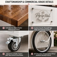 Chariot mobile commercial pour fleurs, présentoir floral pliable, chariot à pousser