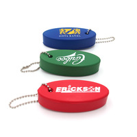Porte-clés EVA personnalisé avec logo, bouée ovale en mousse PU, porte-clés flottant orange en PU, bouée de plongée en PU haute élasticité