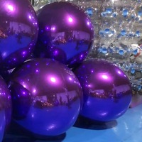 Décoration de fête, ballon gonflable géant en PVC réfléchissant, boule miroir avec pompe à air électrique pour mariage et Noël