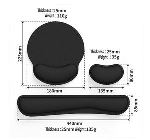 Alfombrilla de Ratón Ergonómica con Reposamuñecas, Superficie Suave de Soporte para Muñeca y Base Antideslizante para Oficina y Hogar - Product Image 4