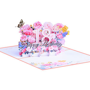 Carte d'<span class=keywords><strong>anniversaire</strong></span> pop-up 3D amusante faite à la main nouveau design heureux pour enfants bébés avec enveloppe carte de voeux personnalisable pour les mariages - Product Image 4