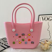 Sac de plage EVA 2026 en vogue, grand format, étanche, avec trous DIY, bandoulière, fermeture ouverte, sac de voyage souple et fourre-tout