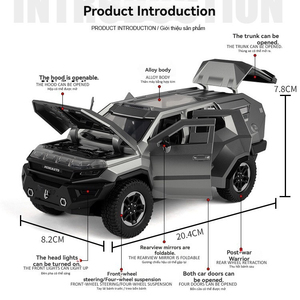Venta al por mayor de modelos de juguete de metal fundido a presión 1:24 Rezwani Avenge Truck con función de retroceso, modelo de simulación de camión semirremolque de aleación, juguete para niños, <span class=keywords><strong>coches</strong></span> clásicos para niños. - Product Image 3