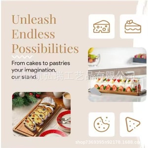 ชั้นวางขนมหวานไม้ดีไซน์สร้างสรรค์, ของตกแต่งงานเลี้ยง, ขนมปัง, ขนมอบ, จานเค้ก, ฝาครอบใส, จานผลไม้และของว่าง - Product Image 3