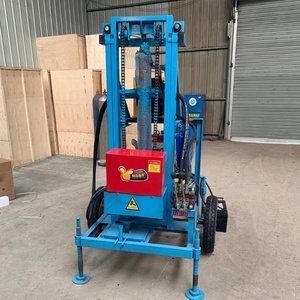 120 metri di profondità tipo impianto di perforazione piccolo idraulico Diesel ripiegato acqua di perforazione per pozzi macchina con avviamento elettrico - Product Image 3