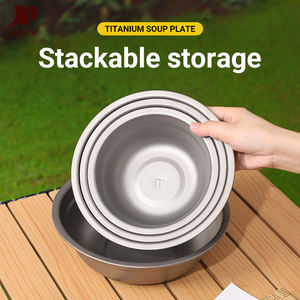 Tazón de Titanio Irrompible, Ligero y Fácil de Limpiar, Ideal para Campamentos al Aire Libre, Venta al por Mayor de Fábrica - Product Image 3