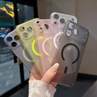Coque de téléphone magnétique translucide ultra-fine en PC givré effet brouillard, en stock, pour iPhone 18 17 16 Pro Max, protection anti-rayures