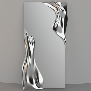 Specchio da Terra di Lusso Leggero ed Esclusivo Effetto Acqua Increspata per Casa e Villa, Specchio da Trucco e Decorativo di Design - Product Image 6