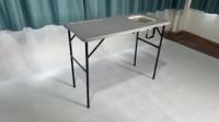 Table pliante portable en plastique durable avec évier pour barbecue et pêche
