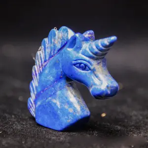 Hot product carving 47*50mm lapis lazuli unicorns horse unicorn for spiritual gift