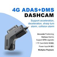 Cámara para Auto AD01 con 4 Cámaras, 4G, IA, ADAS, DMSS, con Rastreador GPS en la Nube, Cámara para Auto con Red 4G