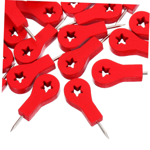 Épingles à <span class=keywords><strong>carte</strong></span> <span class=keywords><strong>en</strong></span> bois rouge, épingles à <span class=keywords><strong>carte</strong></span> <span class=keywords><strong>en</strong></span> liège, épingles à tête d'étoile rouge pour suivre les voyages, épingles à <span class=keywords><strong>carte</strong></span> <span class=keywords><strong>en</strong></span> bois 3D <span class=keywords><strong>en</strong></span> vrac et designs personnalisés - Product Image 1