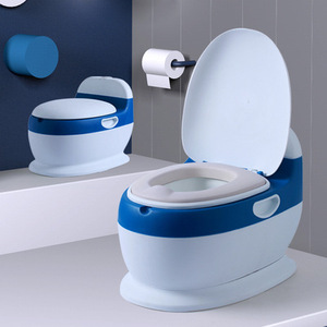 Orinal de entrenamiento para bebé, asiento de entrenamiento con soporte de simulación de sonido al ras, inodoro para el hogar, cojín portátil para niños - Product Image 4
