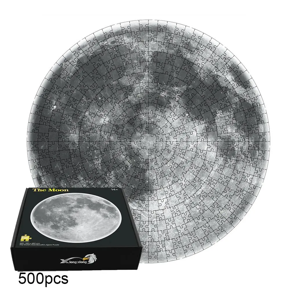 500 stück Regenbogen Erde Mond Papier Große Runde Puzzles Für Erwachsene