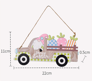 DAMAI Wholesale <b>Easter</b> Decor Wooden Car <b>Ornaments</b> Egg Rabbit Radish Hanging Pendants for Auto Interior Holiday Party Supplies - Product Image 6