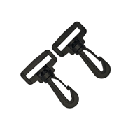 Accessoire de suspension noir en plastique de luxe, étanche, petit, avec boucle rotative à clip, pour boîtes d'emballage de jouets, crochets, sangles de sac à dos et sacs