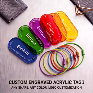 <span class=keywords><strong>Portachiavi</strong></span> Personalizzato in Acrilico Trasparente con Anello in Filo d'Acciaio, Slogan Stampato UV, Fornitore all'Ingrosso di <span class=keywords><strong>Portachiavi</strong></span> Promozionali <span class=keywords><strong>Aziendali</strong></span> - Product Image 1