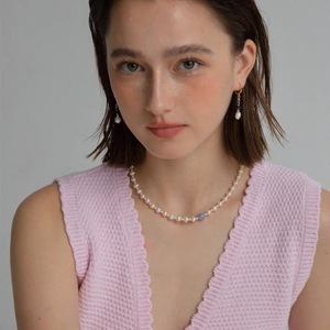 Collar de Perlas de Agua Dulce Azul Claro Wenchi, Perlas Mixtas Naturales Azul Mar, Moda Popular para Mujeres y Bebés - Product Image 5