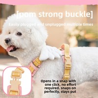 Harnais pour chien en polyester avec ailes d'ange lumineuses d'été, léger et respirant pour chiens de petite/moyenne/grande taille