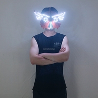 Masque LED Hibou Maléfique Lumineux RICHSHINING en Gros, Masque d'Halloween Effrayant pour Déguisement et Fête Cosplay