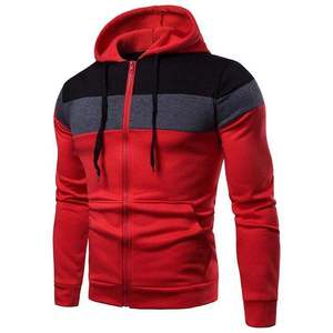 Ensemble deux pièces décontracté pour homme : veste zippée avec logo tissé et pantalon, style streetwear, patchwork, neuf, veste de sport tendance - Product Image 2