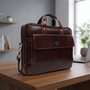 New Collection Korean Casual Genuine Leather Eco-Friendly Lightweight Office Laptop Messenger Bag Waterproof Convertible Design - Product Image 6