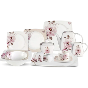 Haute qualité bonne vente mi est <span class=keywords><strong>vaisselle</strong></span> turque 62 pièces nouvel ensemble de dîner en porcelaine de Chine - Product Image 1