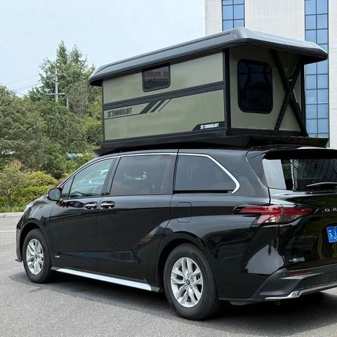 Ming Ao Aluminum Rooftop Sleeping Pods for Toyota Sienna MPVs Single Side Opening Damage-free Installation
