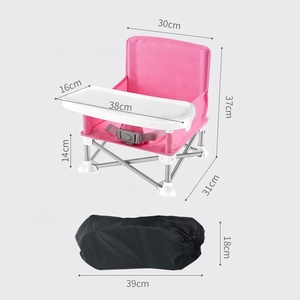 Siège d'appoint Portable, <span class=keywords><strong>chaise</strong></span> pliante pour bébé avec plateau et sac de transport, siège de voyage pour bébé en plein air - Product Image 6